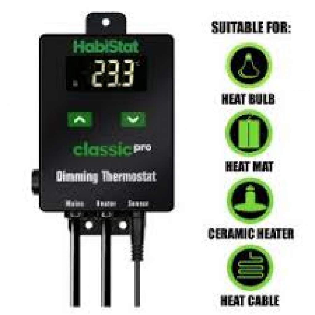 HabiStat Classic Pro Dimmthermostat, Schwarz, 450 Watt